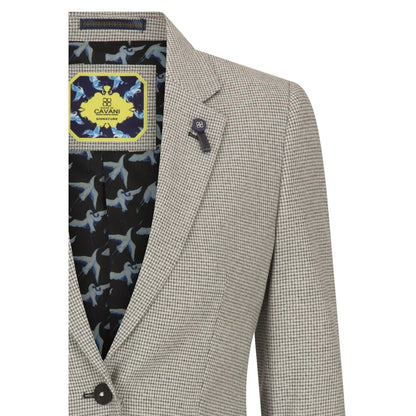 Kyoto - Women's Tweed Beige Blazer Wool Jacket 1920s