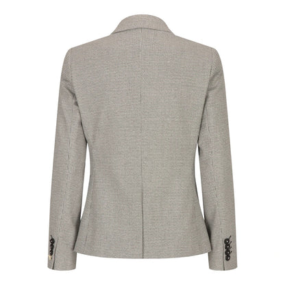 Kyoto - Women's Tweed Beige Blazer Wool Jacket 1920s