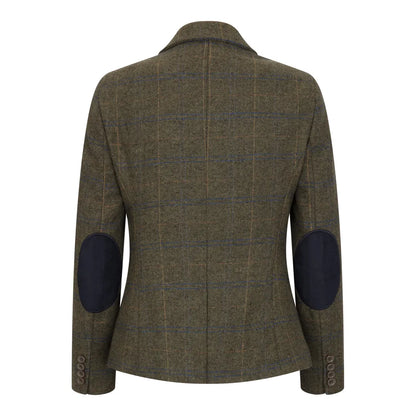 Women's Olive Green Tweed Blazer Waistcoat