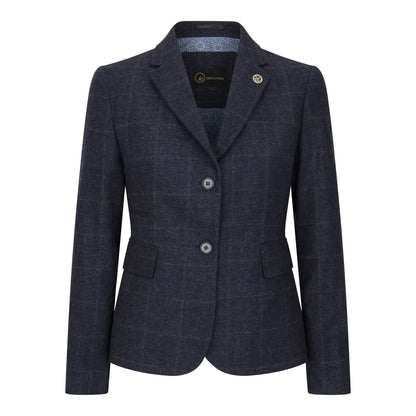 Women's Navy Blue Tweed Blazer and Waistcoat - Single Piece or 2-Piece Set