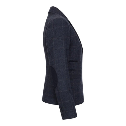 Women's Navy Blue Tweed Blazer and Waistcoat - Single Piece or 2-Piece Set