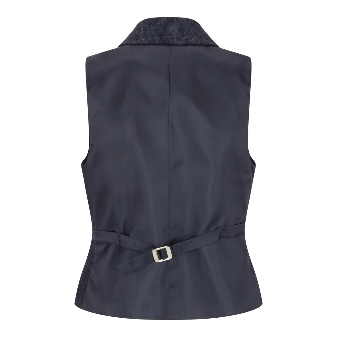 Women's Navy Blue Tweed Blazer and Waistcoat - Single Piece or 2-Piece Set
