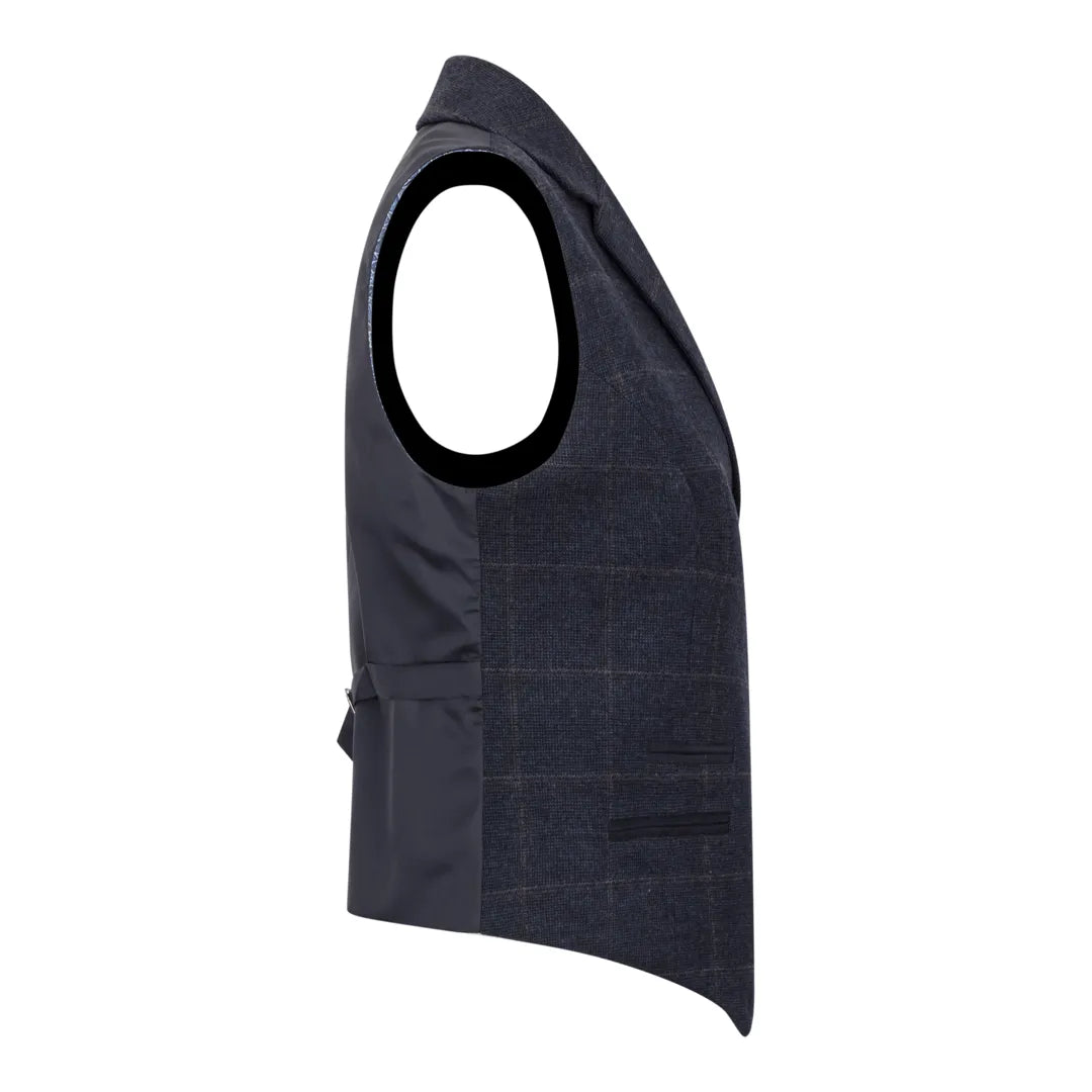 Women's Navy Blue Tweed Blazer and Waistcoat - Single Piece or 2-Piece Set