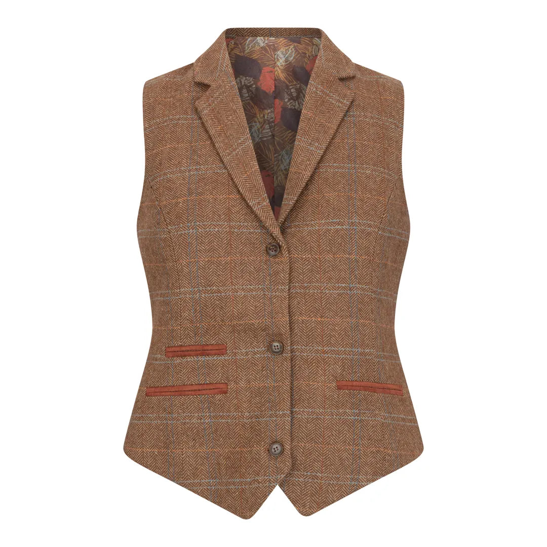 Women's Oak Brown Tweed Blazer and Waistcoat