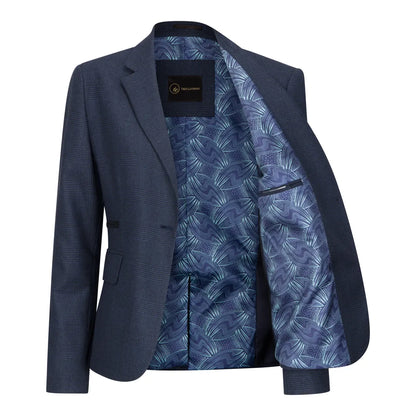 Women's Navy 3 Piece Prince Of Wales Check Suit