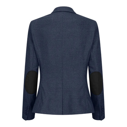 Women's Navy 3 Piece Prince Of Wales Check Suit