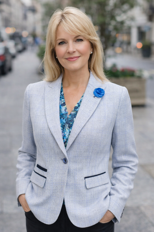 women-light-blue-tweed-blazer