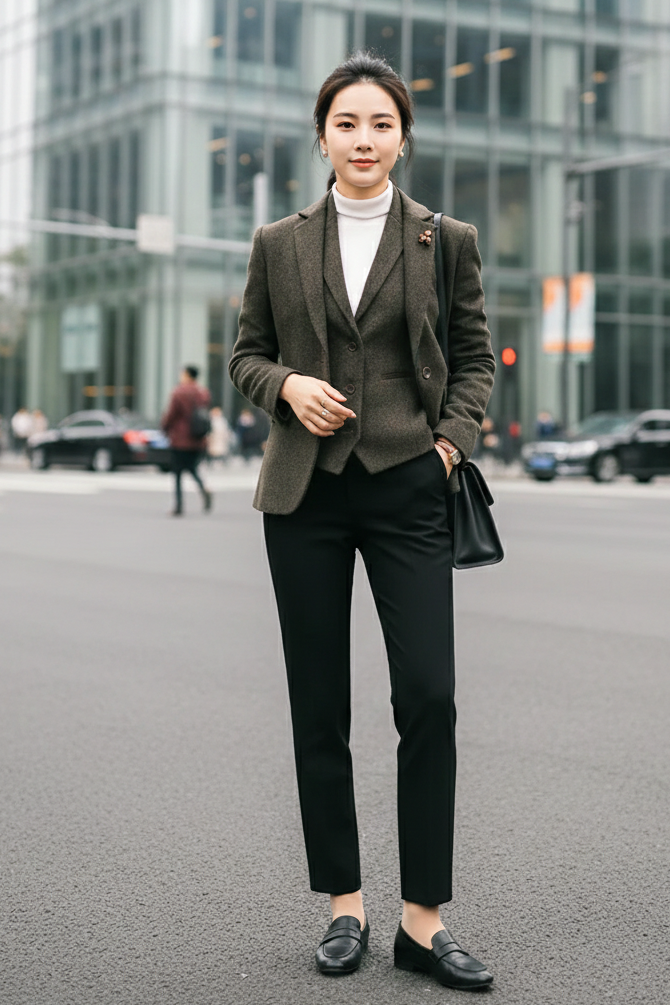 women-tweed-pants-suit