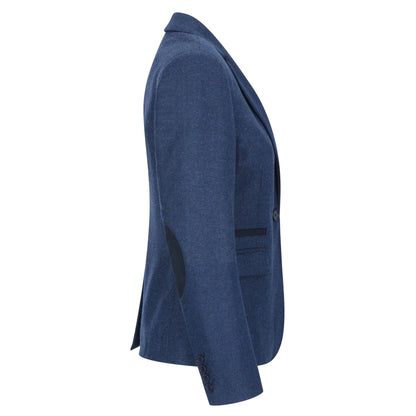 Women's Tweed Navy Blue Blazer Waistcoat & Trousers 1920s Suit