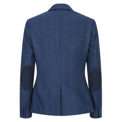 Women's Tweed Navy Blue Blazer Waistcoat & Trousers 1920s Suit